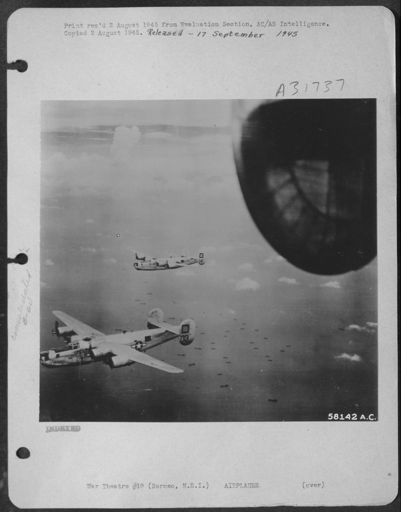 B-24 Liberators over Balikpapan