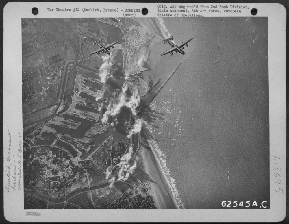 B-24 Liberators over Dunkirk