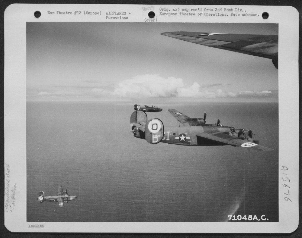 B-24 Liberators over English Channel