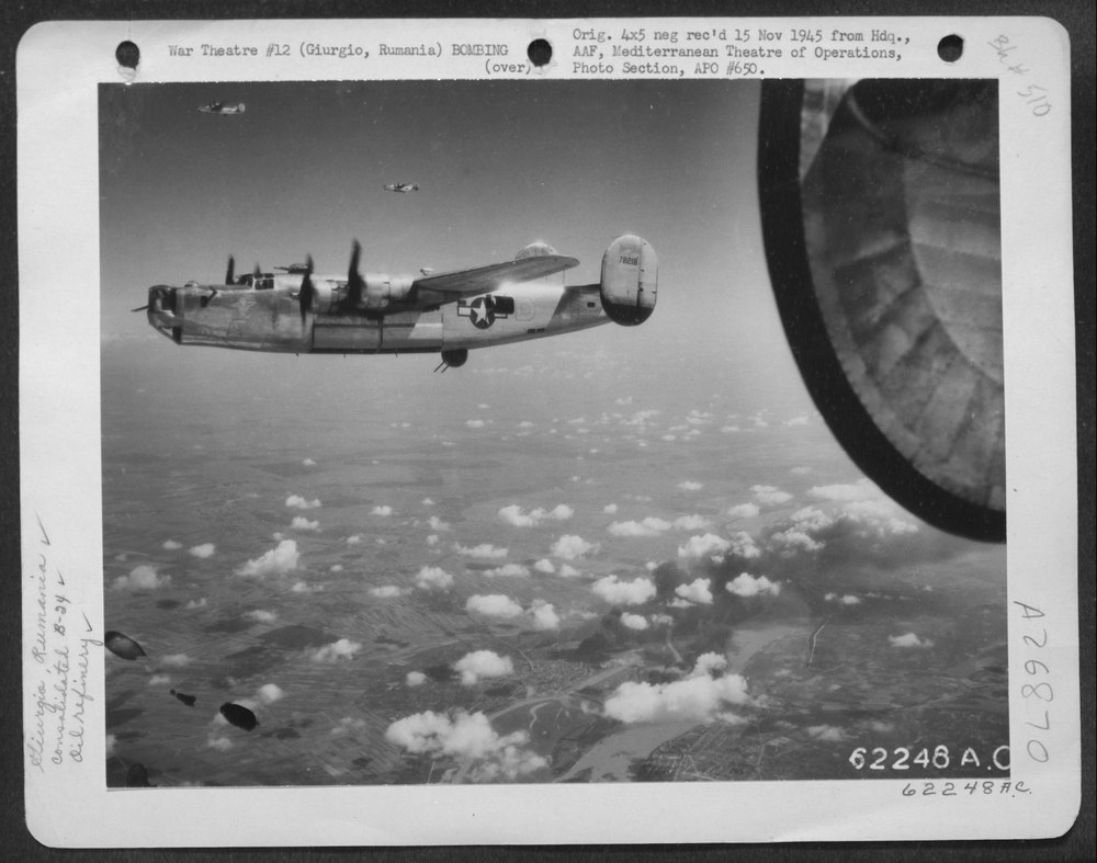 B-24 Liberators over Giurgio