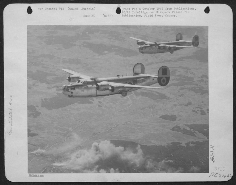 B-24 Liberators over Gmund railyards