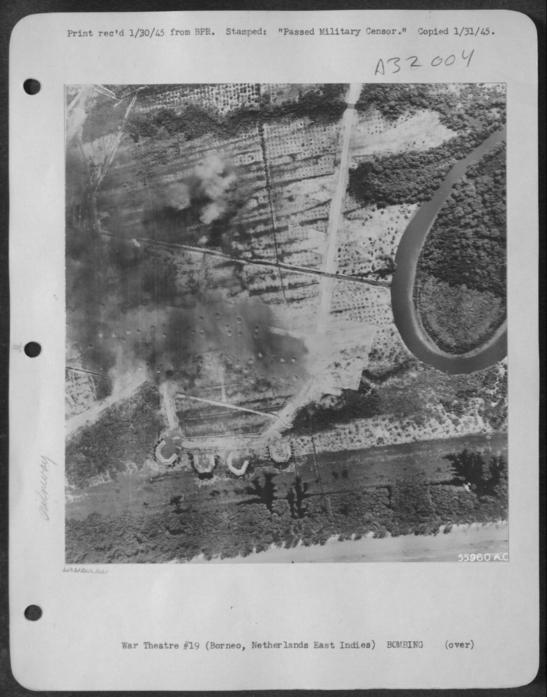 B-24 Liberators over Jesselton airdrome