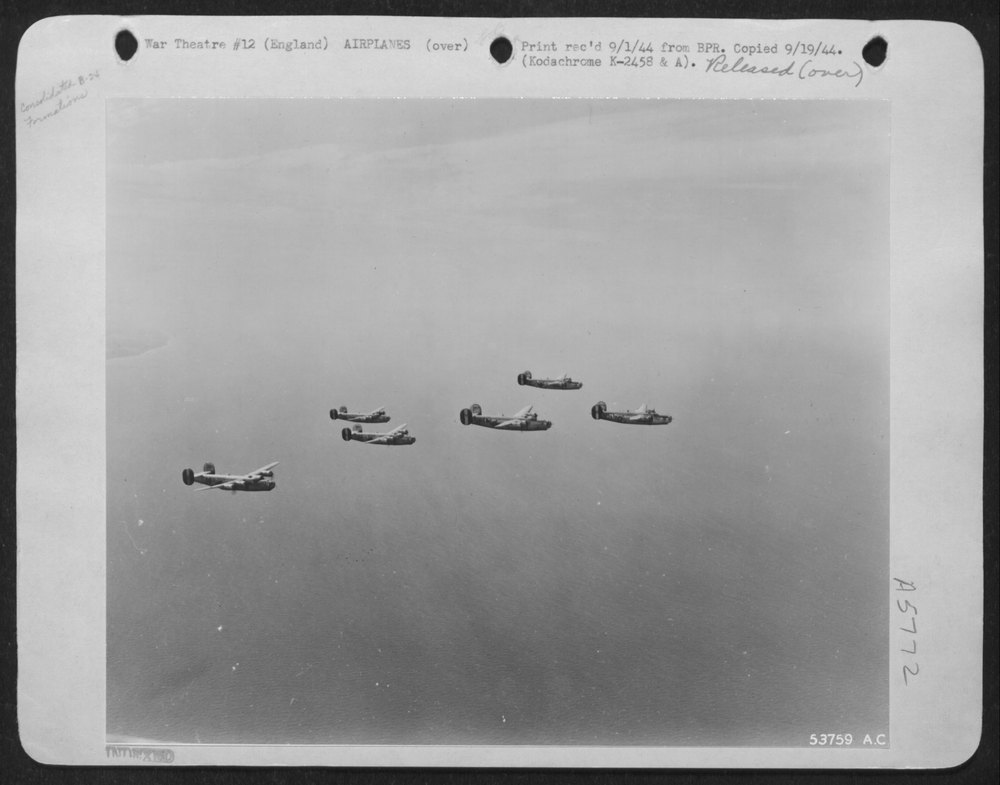 B-24 Liberators over North Sea
