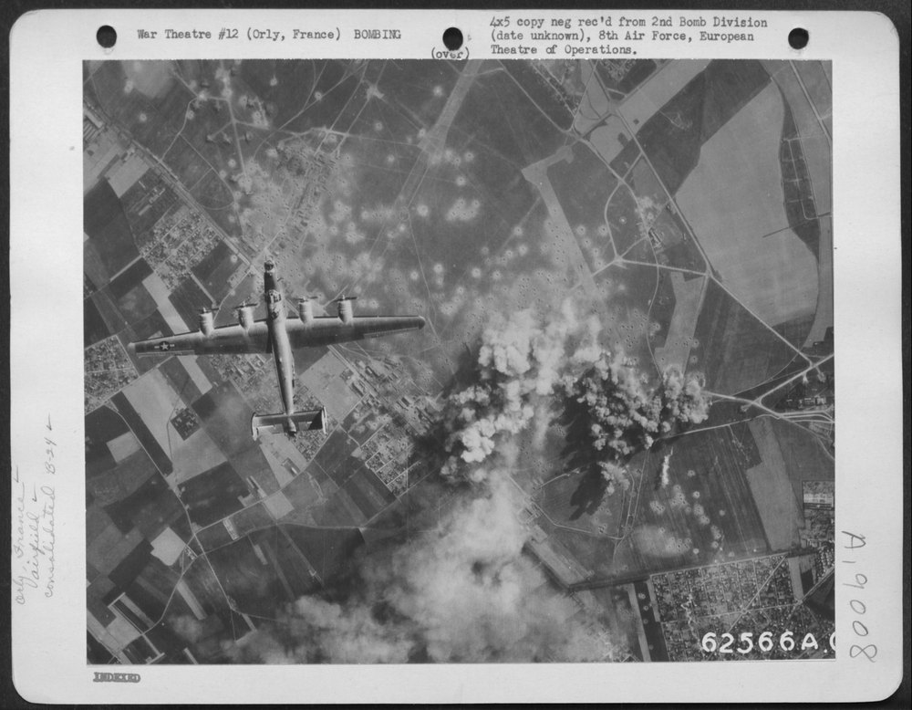 B-24 Liberators over Orly airfield