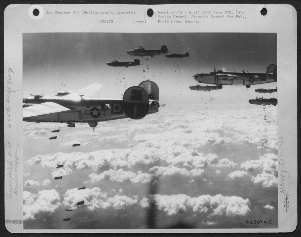 B-24 Liberators over Vienna rail yards