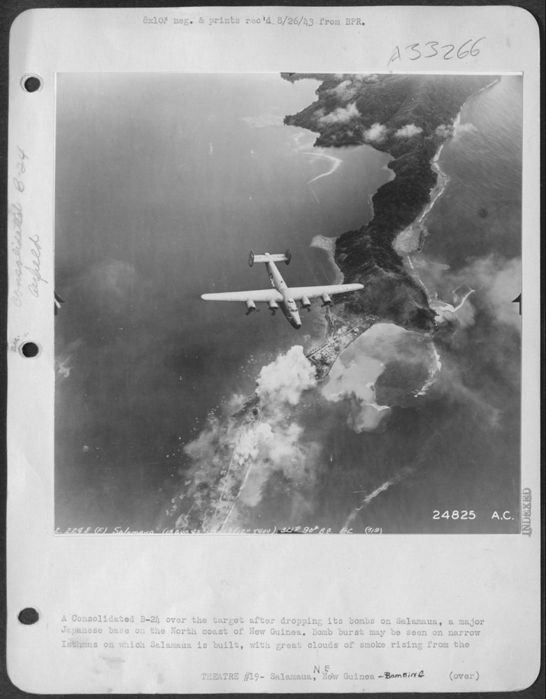 B-24 over Salamaua