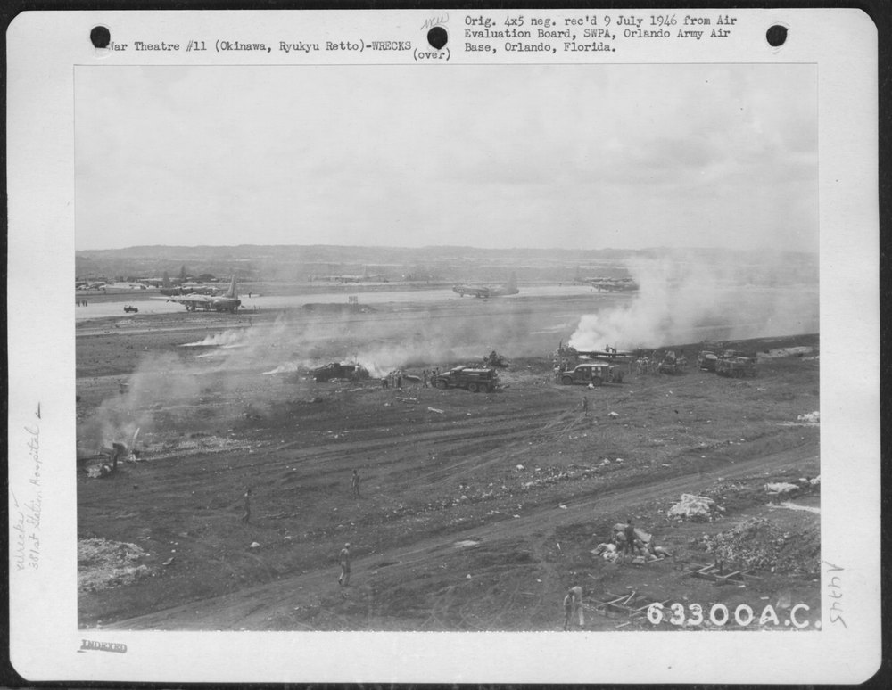 B-24 returns from Japan strike