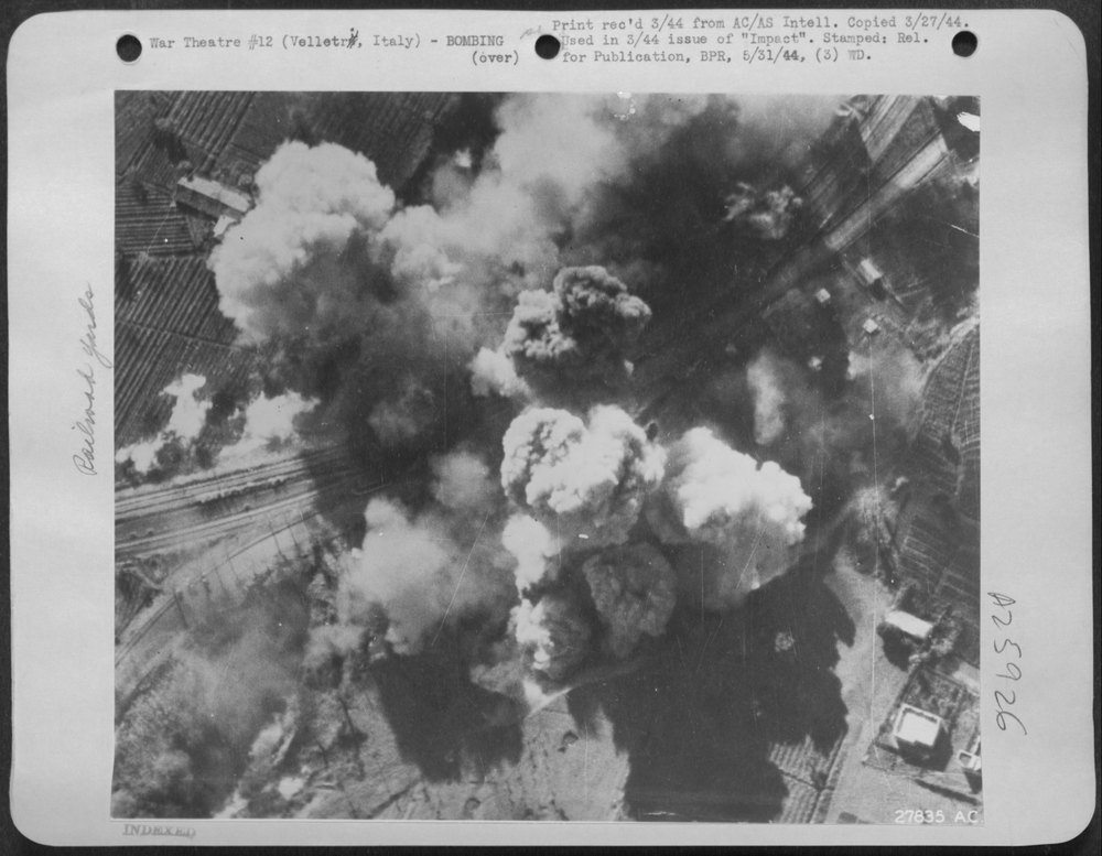 B-24's and B-26's over Anzio beachhead
