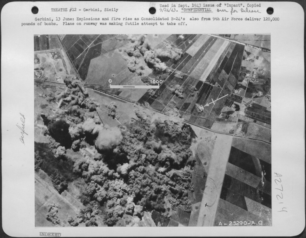 B-24's over Gerbini