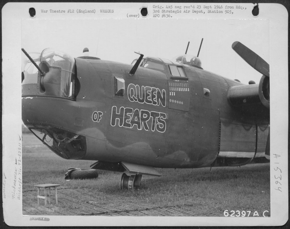 B-24H Queen Of Hearts crash lands