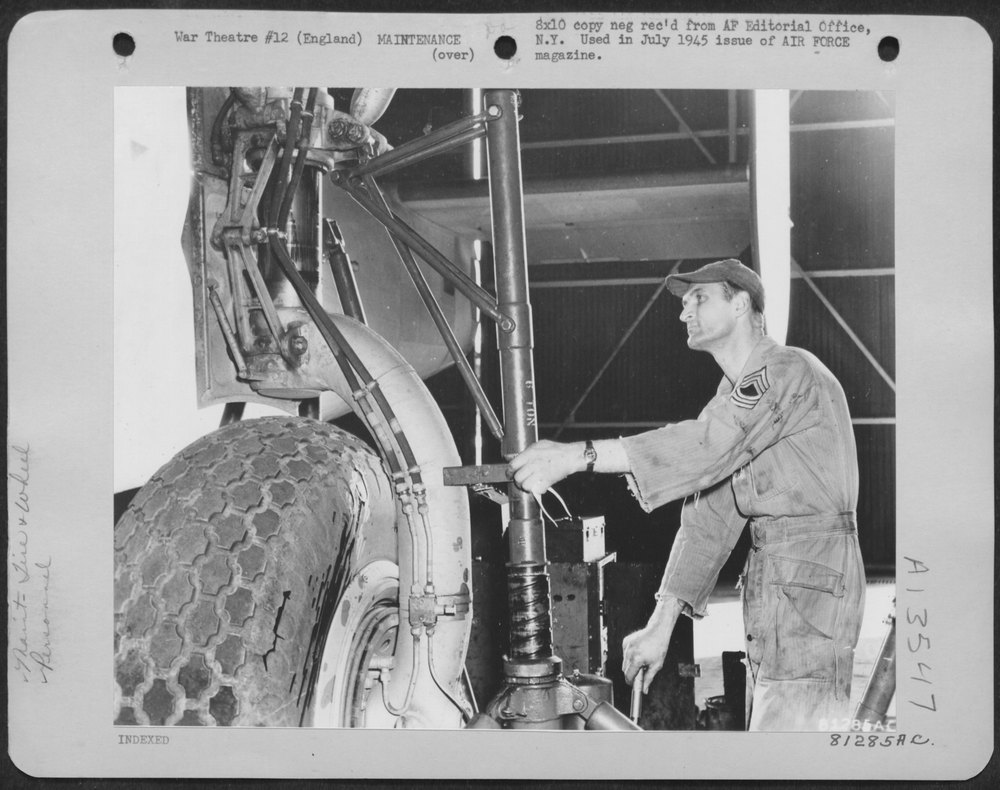 B-24s at ASC depot in England