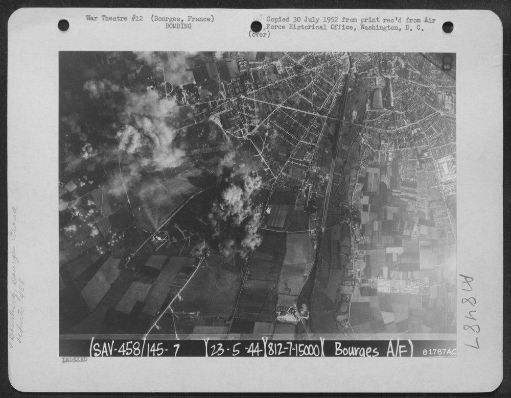 B-24s Bomb Nazi Plant At Bourges