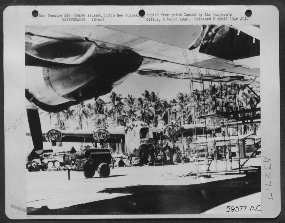 B-24s on Wake Island runway
