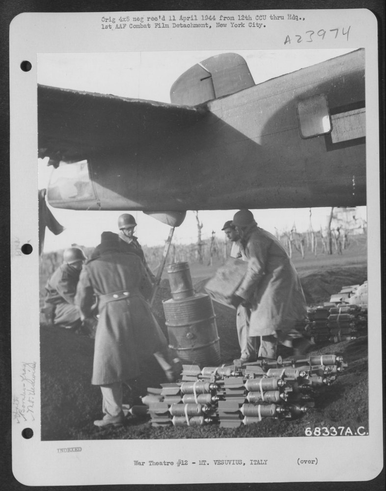 B-25 Damaged At Mt Vesuvius