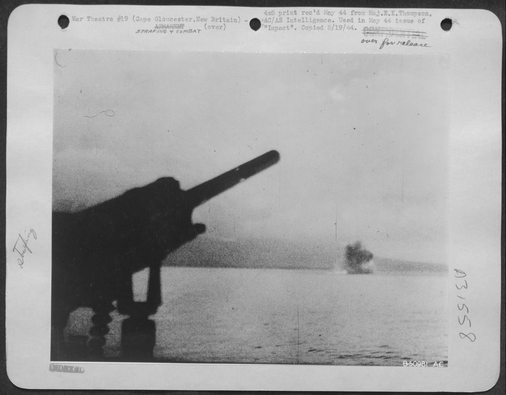B-25 destruction off Cape Gloucester