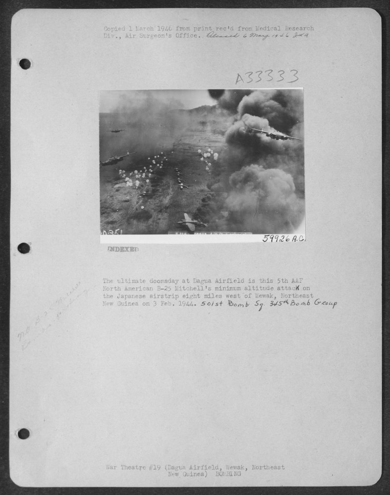 B-25 Mitchell attacks Dagua Airfield