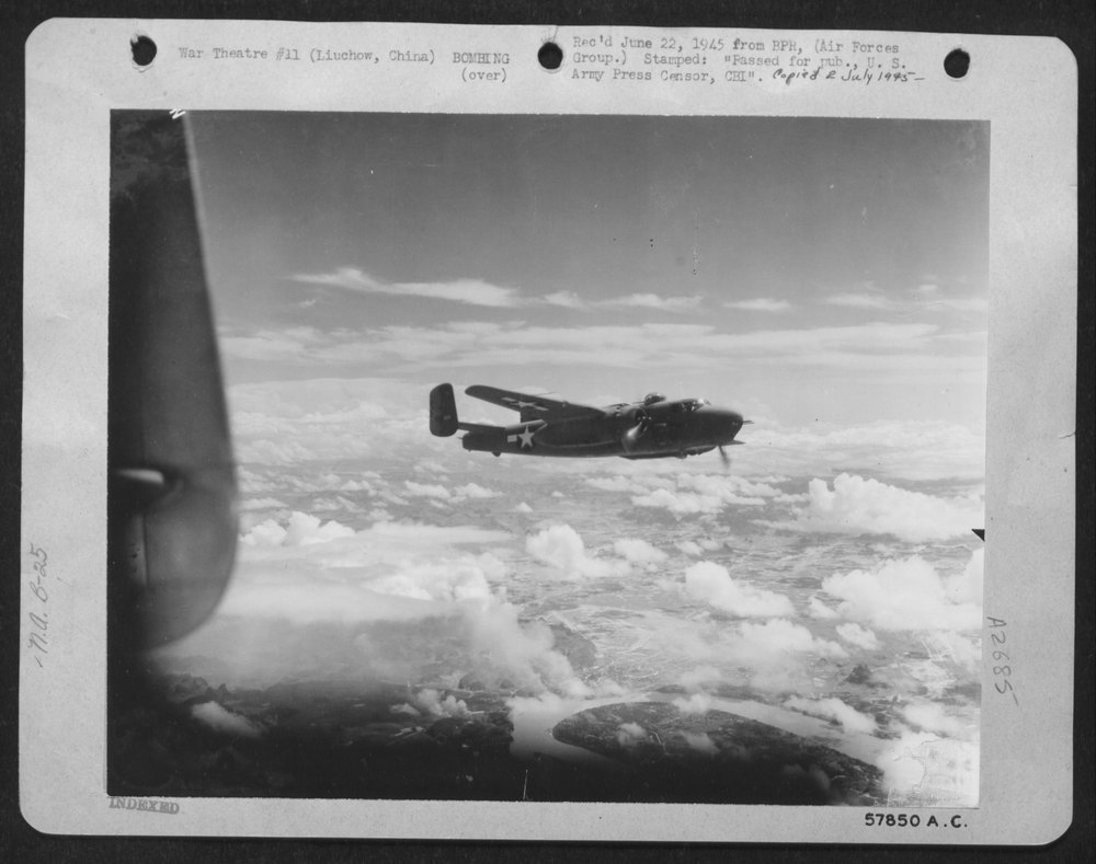 B-25 Mitchell over Liuchow