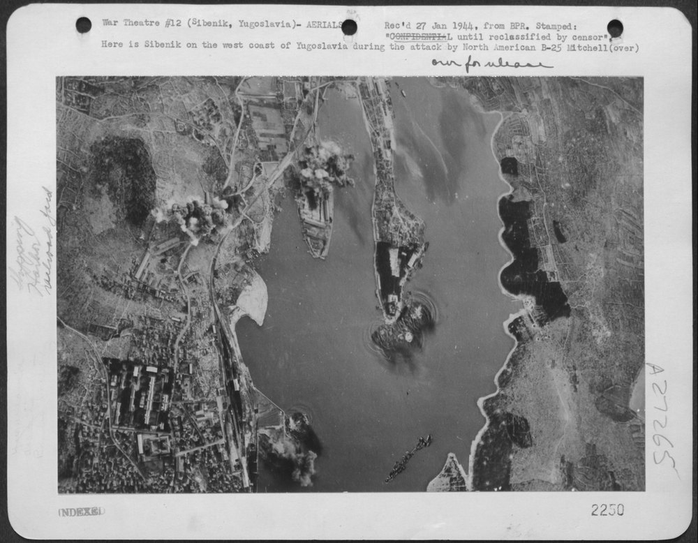 B-25 Mitchells attack Sibenik