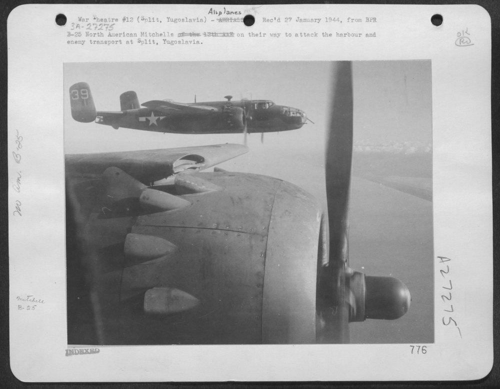 B-25 Mitchells attack Split harbour