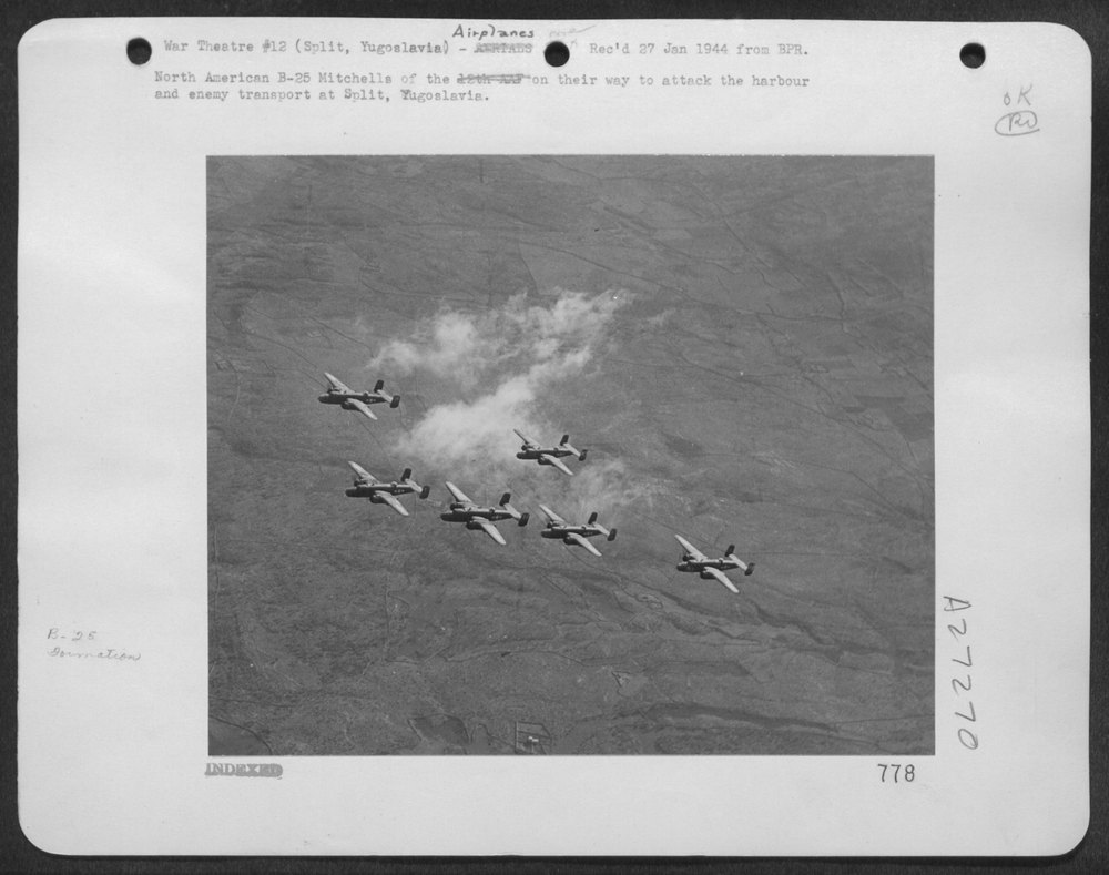 B-25 Mitchells attack Split harbour