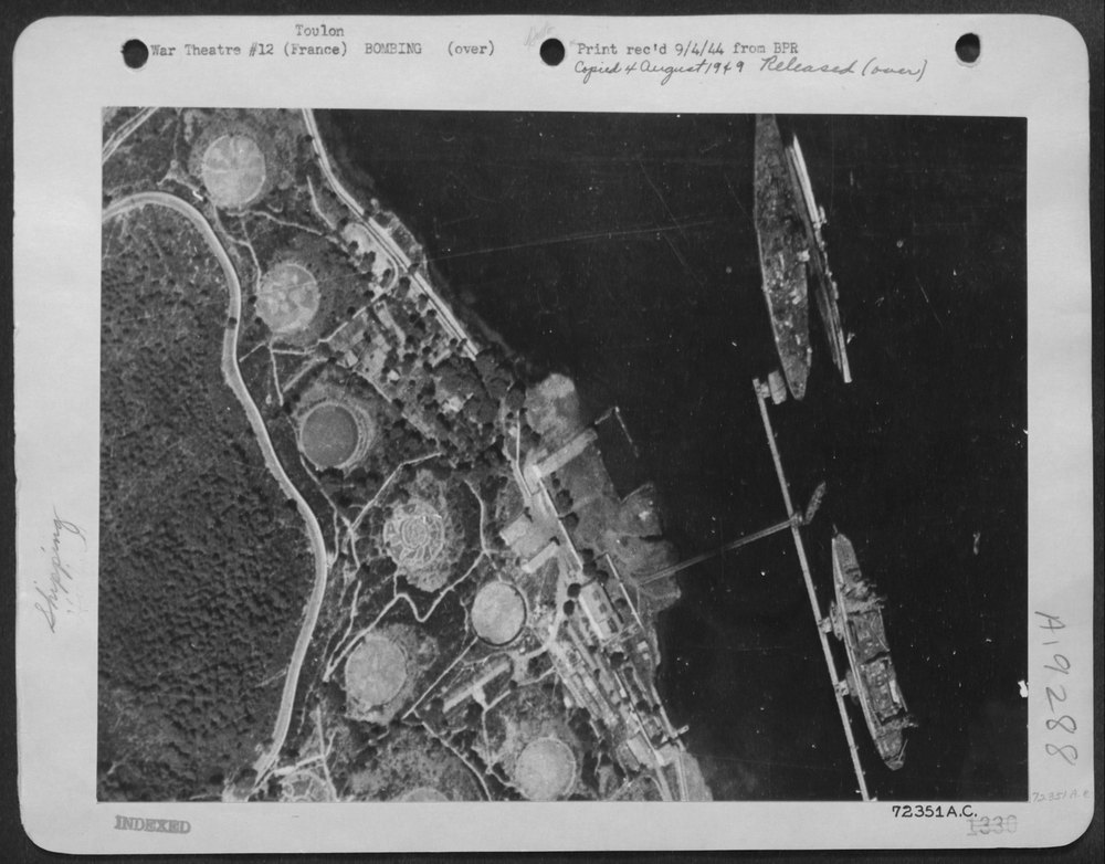 B-25 Mitchells bombing Toulon Harbor