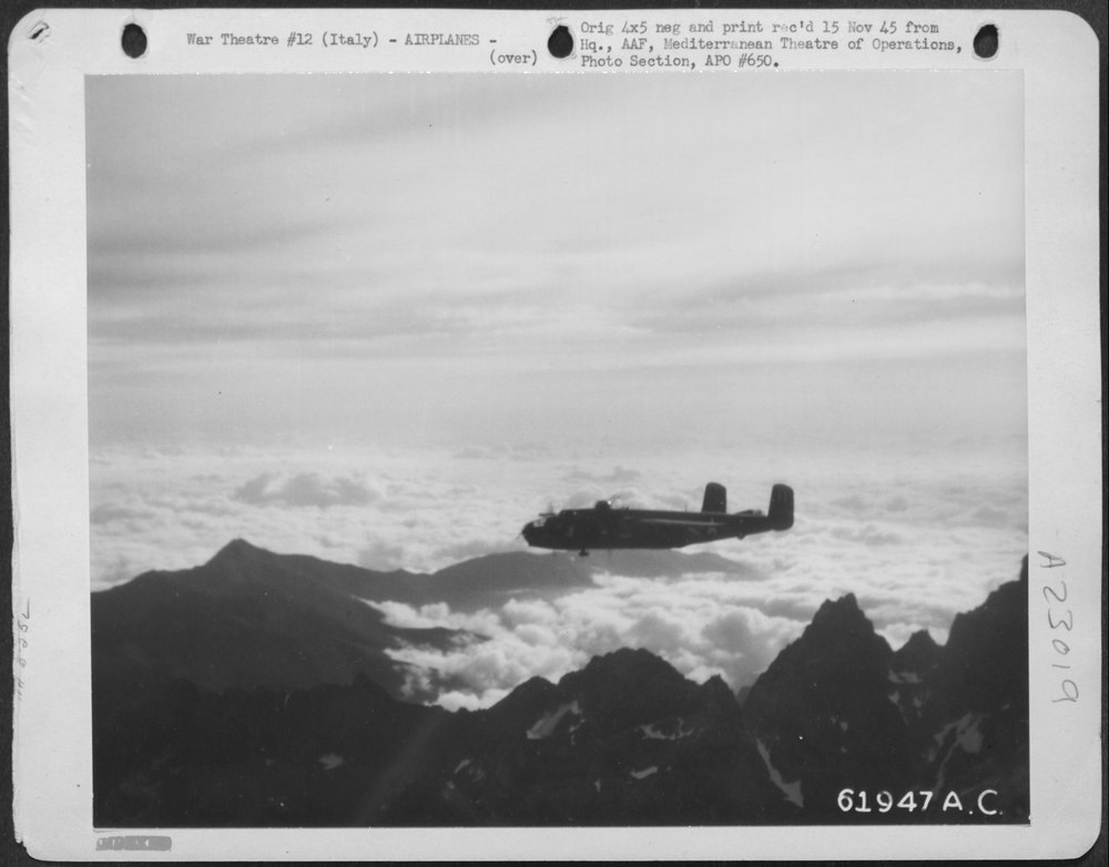 B-25 Mitchells Crossing Alps