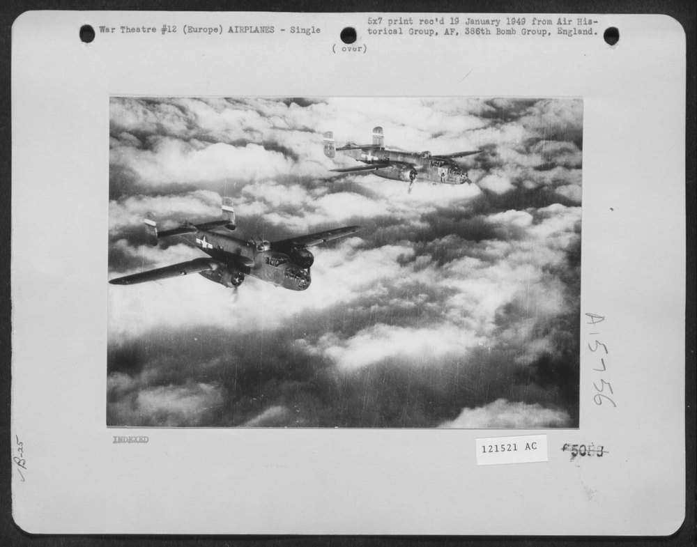 B-25 Mitchells Enroute To Europe