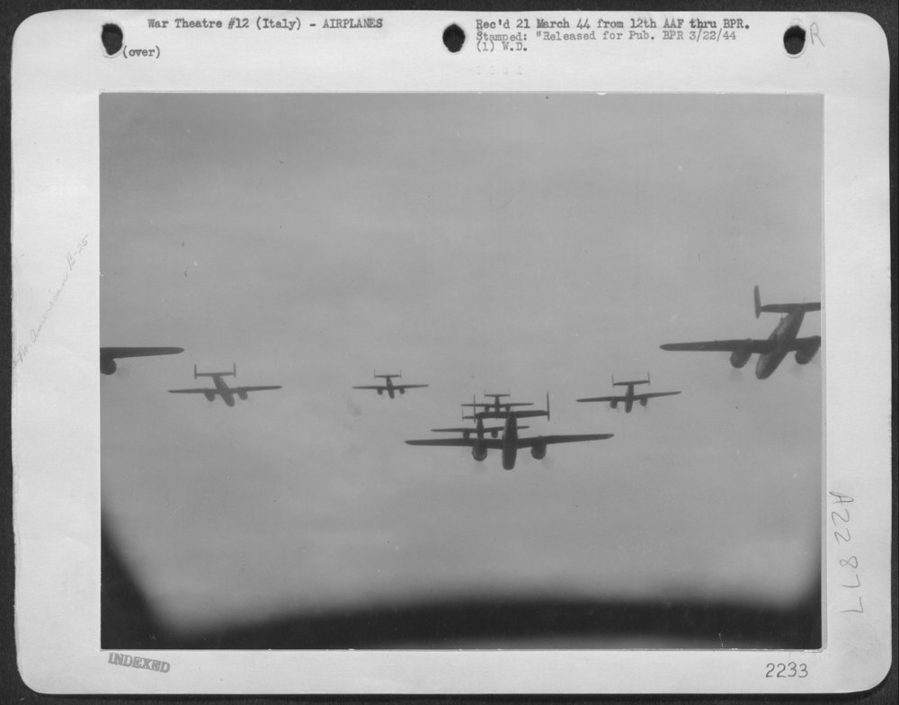 B-25 Mitchells Hit Rome's Littorio Railroad Yards