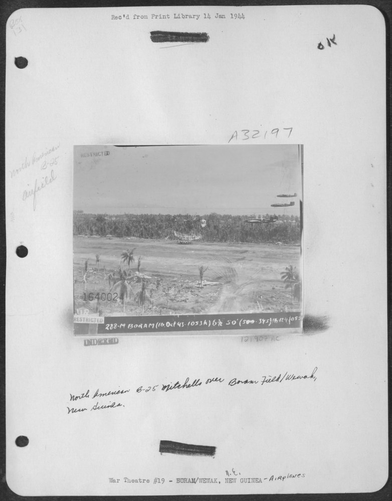 B-25 Mitchells over Boran Field