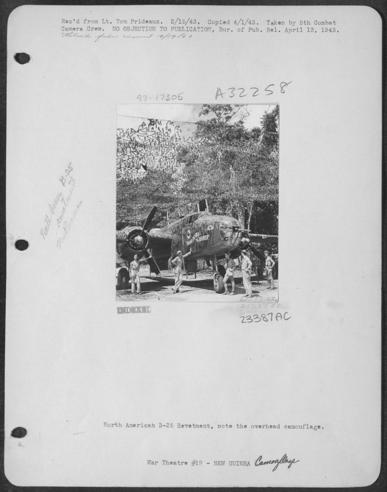 B-25 Revetment with camouflage