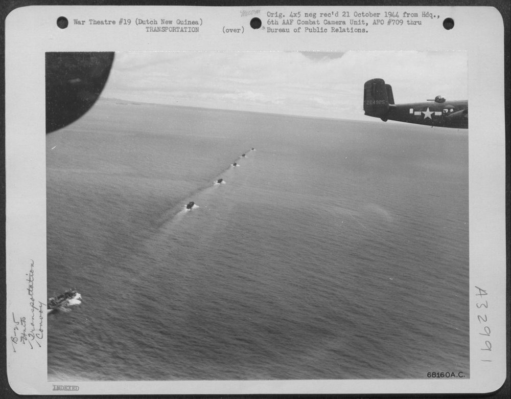 B-25's over Dutch New Guinea