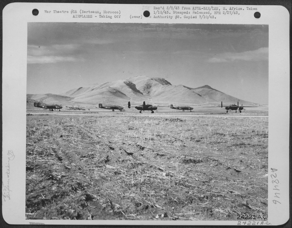 B-25's taking off North Africa