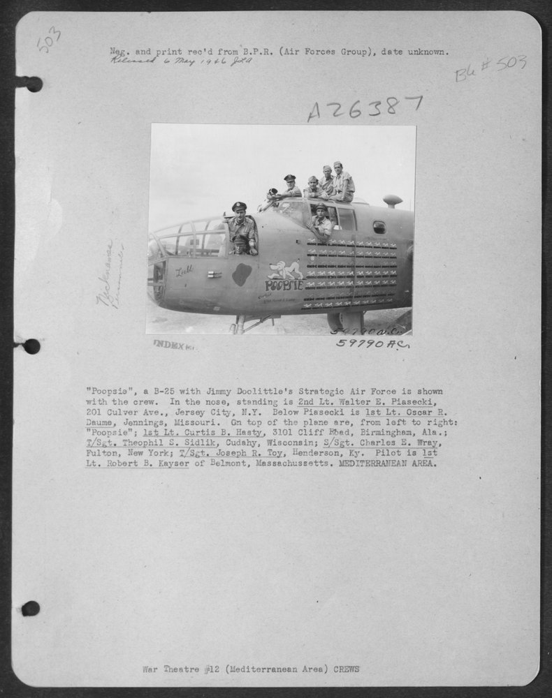 B-25 with Doolittle's Strategic Air Force