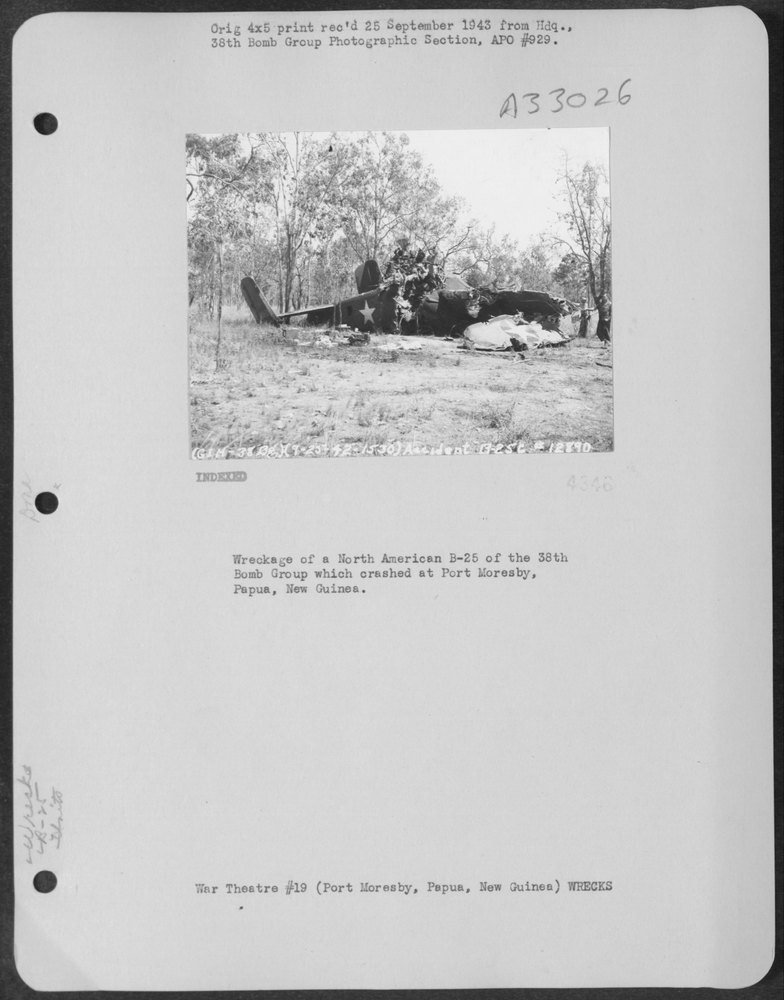 B-25 wreckage at Port Moresby