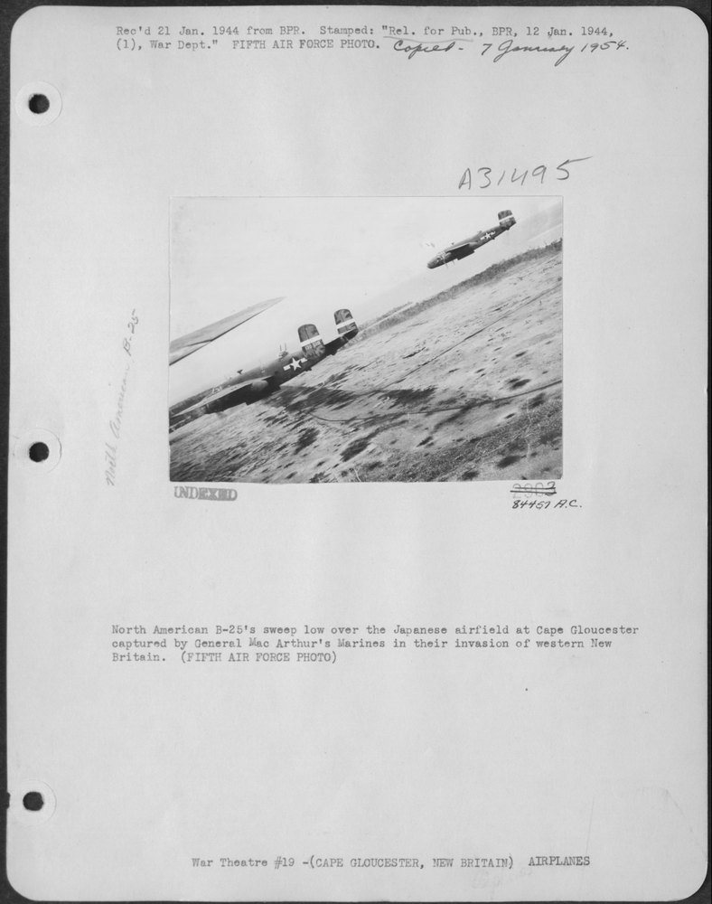 B-25s over Cape Gloucester