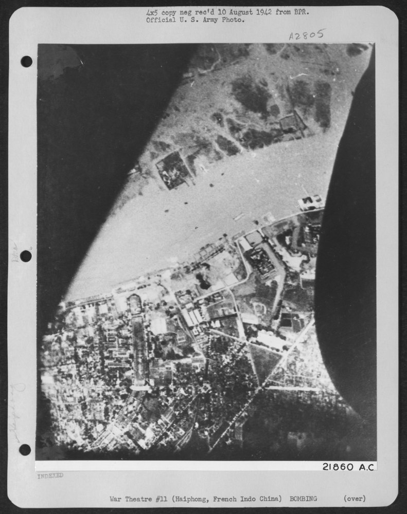 B-25s raid Haiphong dock