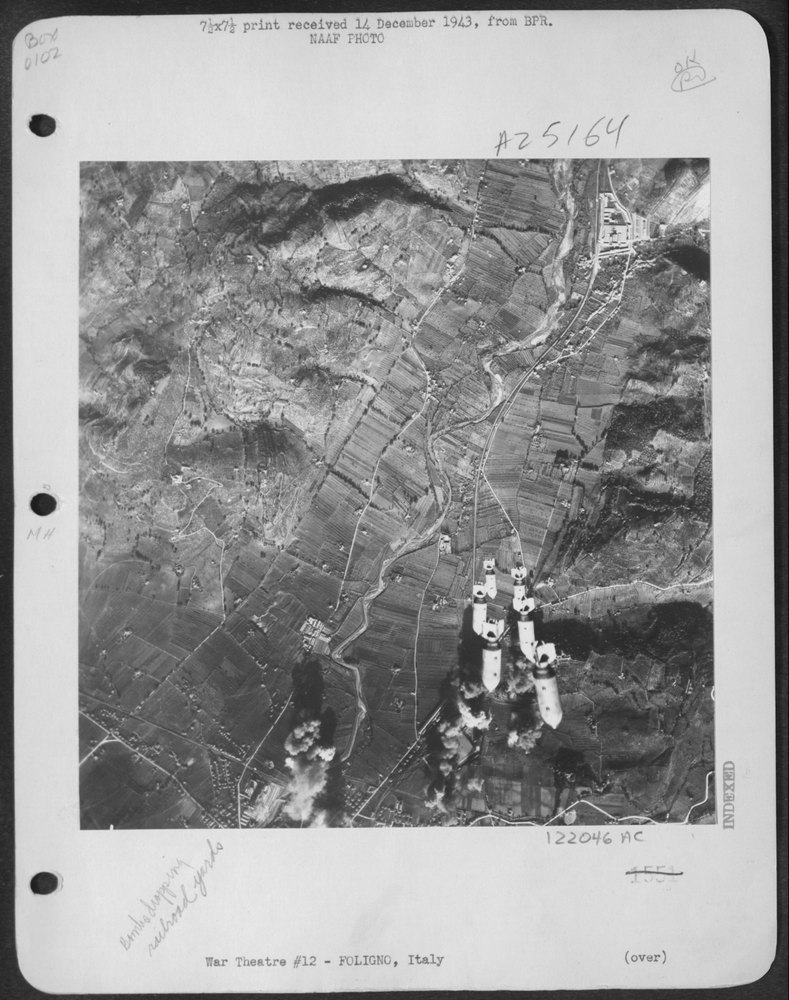 B-26 Marauder blasts Foligno yards