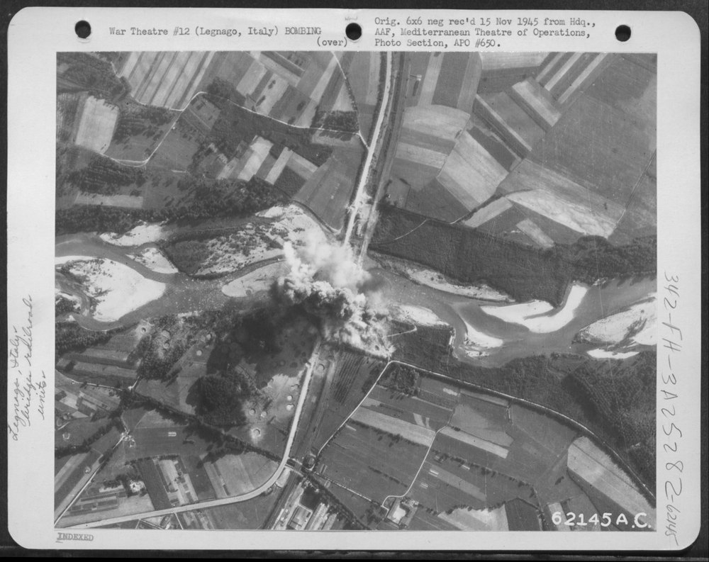 B-26 Marauder bombing Legnago bridge