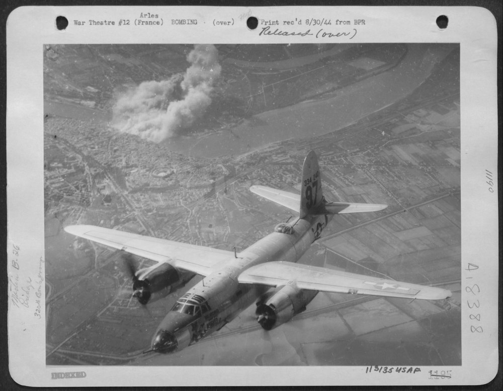 B-26 Marauder over Southern France