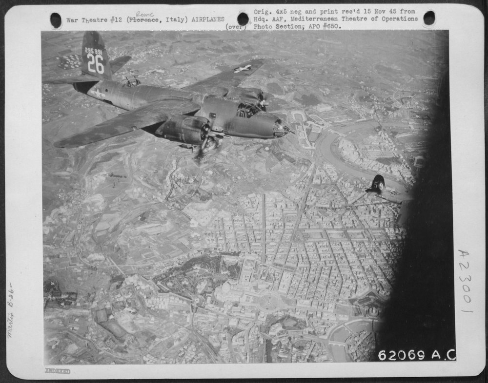 B-26 Marauder over the Vatican