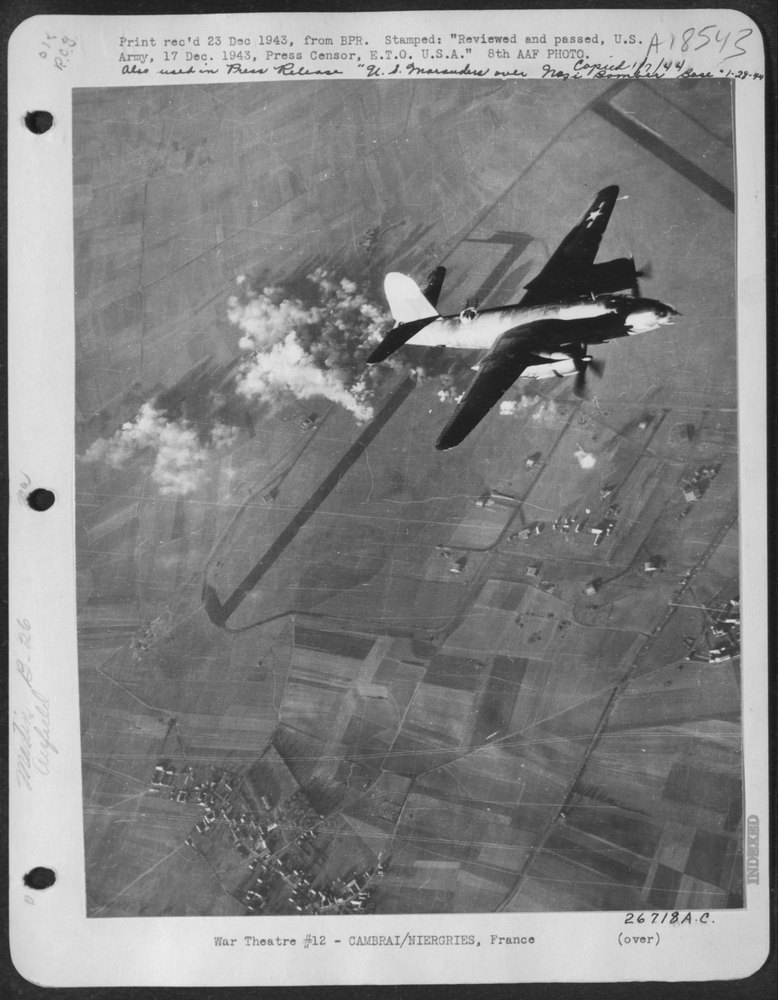 B-26 Marauder raid on Cambrai/Niergries