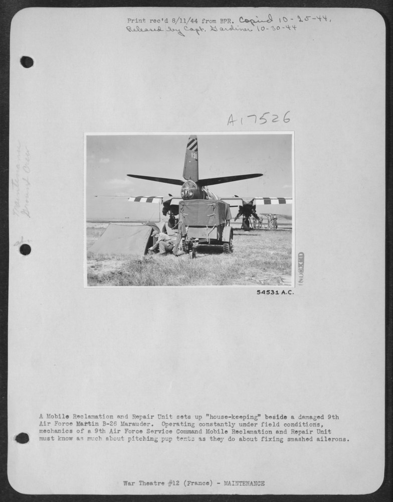B-26 Marauder with Mobile Reclamation Unit