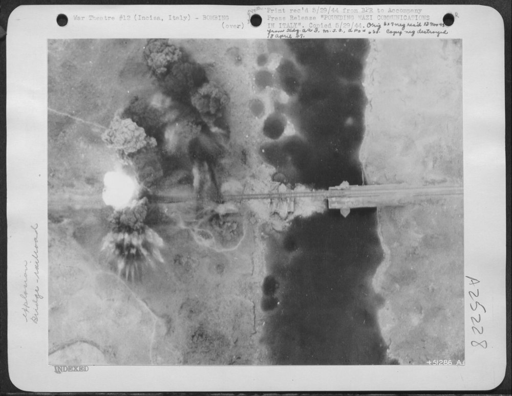 B-26 Marauders attack Incisa Italy