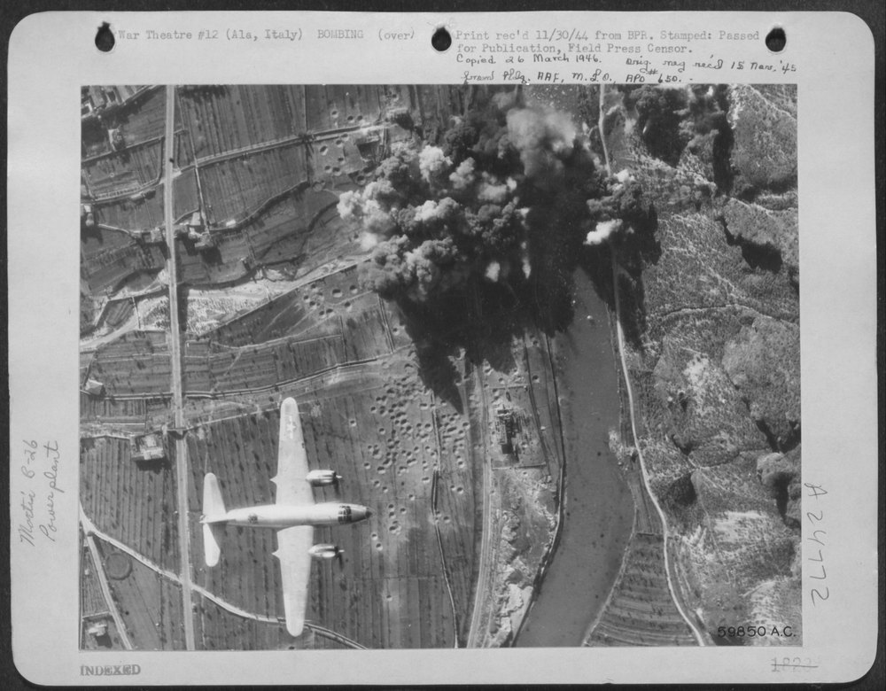 B-26 Marauders attack transformer near Verona