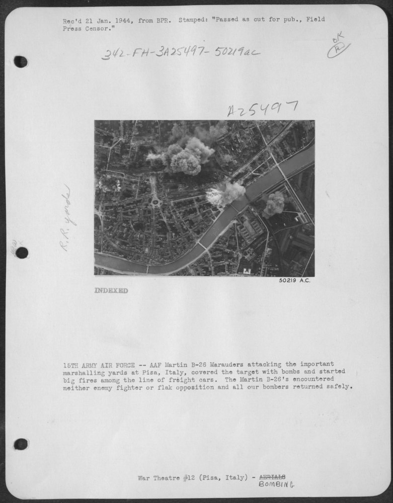 B-26 Marauders attacking Pisa