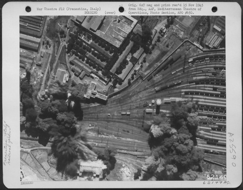 B-26 Marauders bombing Prenestina