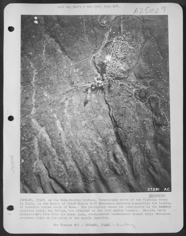 B-26 Marauders over Ceprano Italy