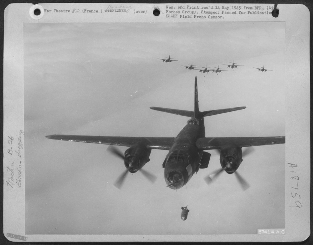 B-26 Marauders over Ile d'Oleron