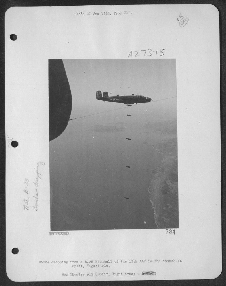 B-26 Mitchell over Split