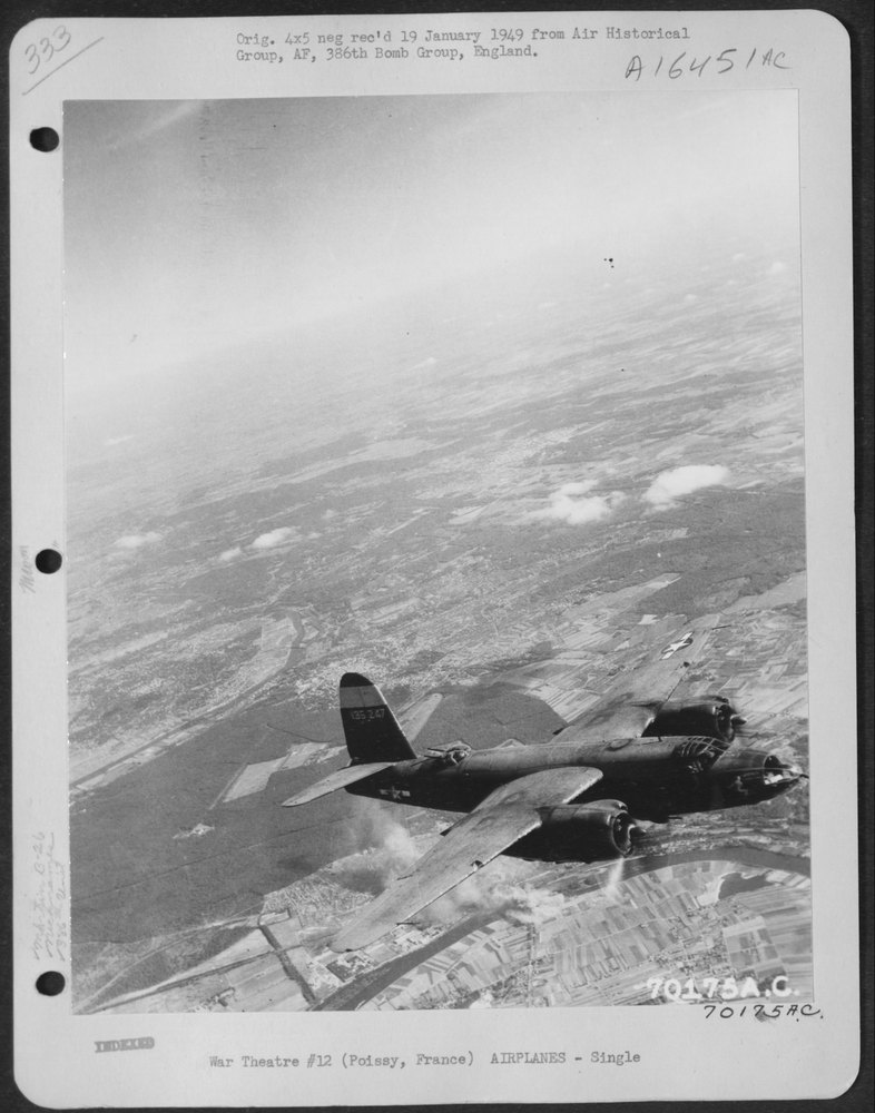 B-26 over Poissy France